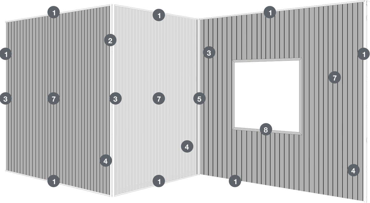 Perfiles para la **instalación de siding**